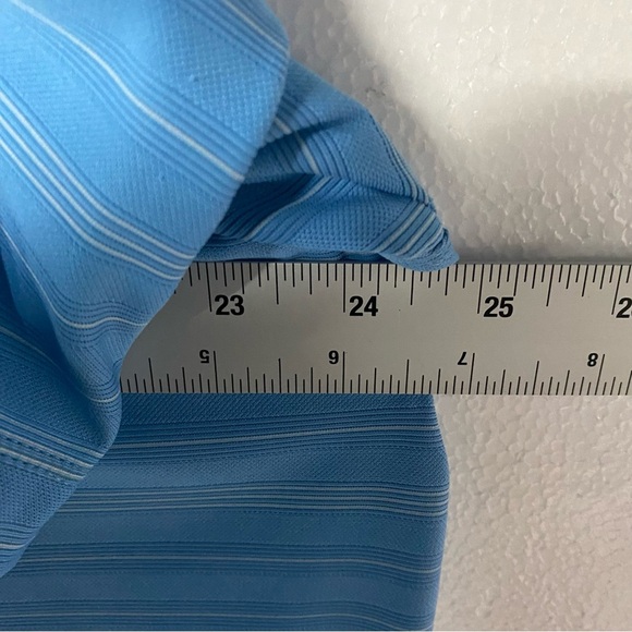 Nike Golf Shirt Men XL Blue White Striped Team A USA Vangouver 2014 Nikefit Dry - Picture 7 of 8